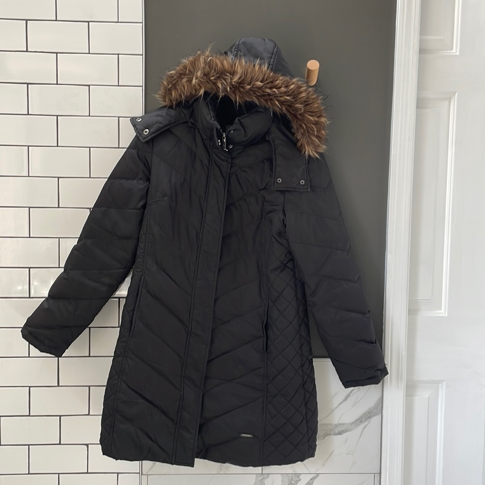 Reaction Kenneth Cole Jacket Faux Fur lined Hood